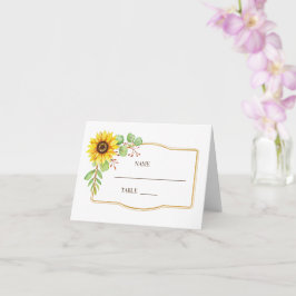 Tarjetas de plaza boda de girasoles