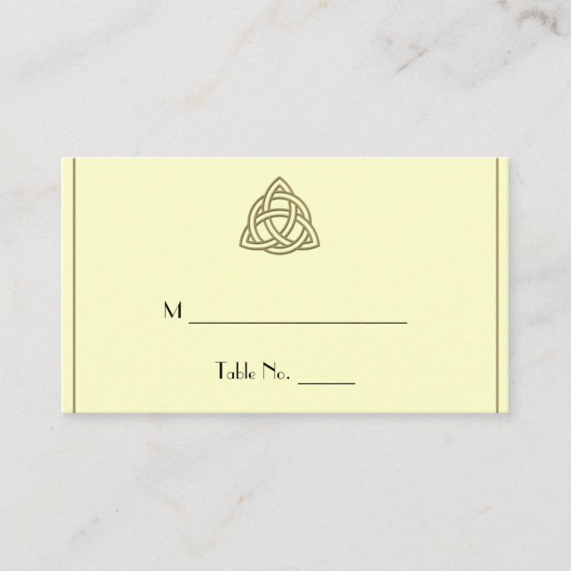 Tarjetas de plaza Boda de Knot Celtic de la cosech (Anverso)