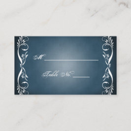 Tarjetas de plaza Boda de la floral azul medianoch
