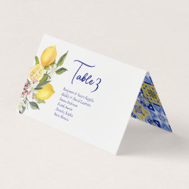 Tarjetas de plaza Boda de Lemons Mediterráneo