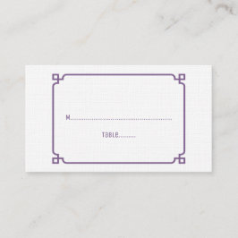 Tarjetas de plaza Boda de Moda Deco Púrpura