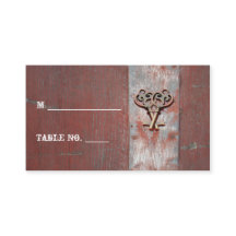 Tarjetas de plaza Boda de pastas pintadas con clav