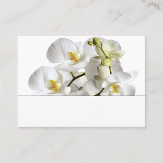 Tarjetas de plaza Boda en blanco para orquídeas bl