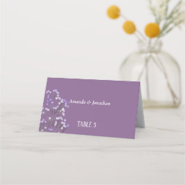Tarjetas de plaza Boda floral de lavanda minimalis