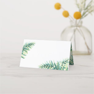 Tarjetas de plaza Boda Green Fern Blank
