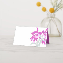 Tarjetas de plaza boda gris púrpura de orquídea gr