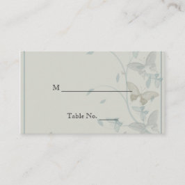 Tarjetas de plaza Boda Gris y Blue Butfly Meadow
