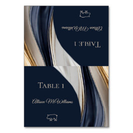 Tarjetas de plaza boda-Icono de cerdo-Oro blanco a