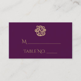 Tarjetas de plaza Boda indias con Mandala morada y