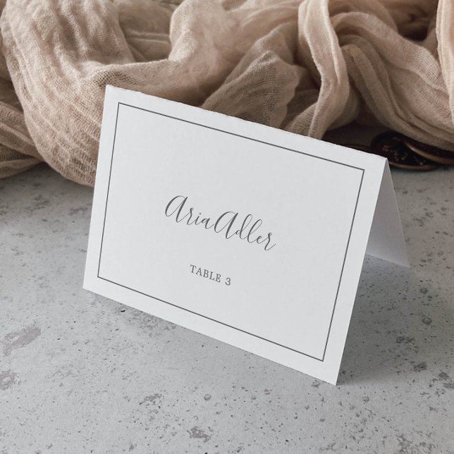 Tarjetas de plaza Boda plateado minimalistas (Subido por el creador)
