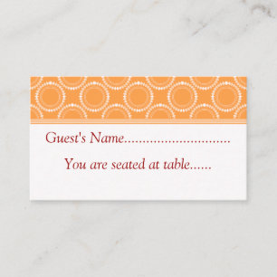 Tarjetas de plaza Boda pulida, Naranja