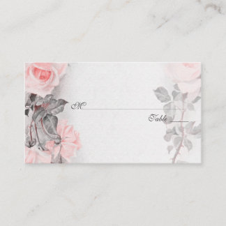 Tarjetas de plaza Boda rosa rosa Rubor de época