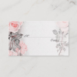 Tarjetas de plaza Boda rosa rosa Rubor de época