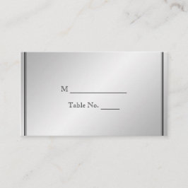 Tarjetas de plaza Boda Silver Elegance