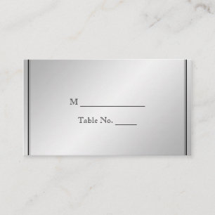 Tarjetas de plaza Boda Silver Elegance