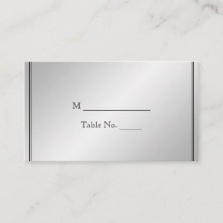 Tarjetas de plaza Boda Silver Elegance