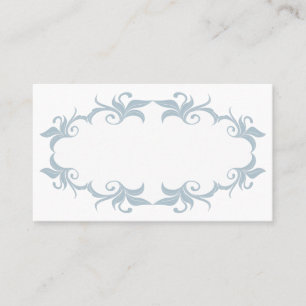Tarjetas de plaza Boda Slate Blue Flourish