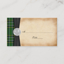 Tarjetas de plaza Boda Tartán Celtic Claddagh