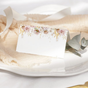 Tarjetas de plaza Boho floral boda