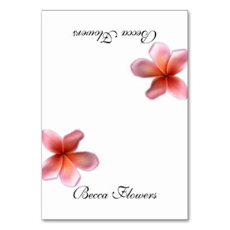Tarjetas de plaza con techo de plumeria rosa simpl