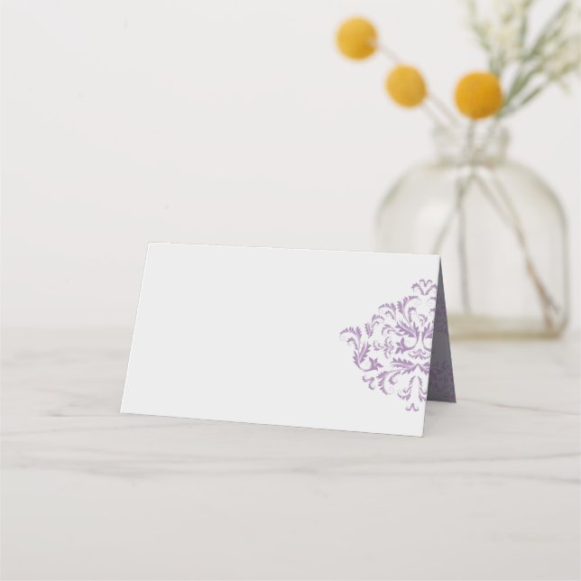 Tarjetas de plaza Damask Blank elegante de Coneflo (Reverso)
