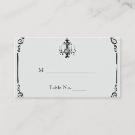 Tarjetas de plaza de Boda de candelabro vintage