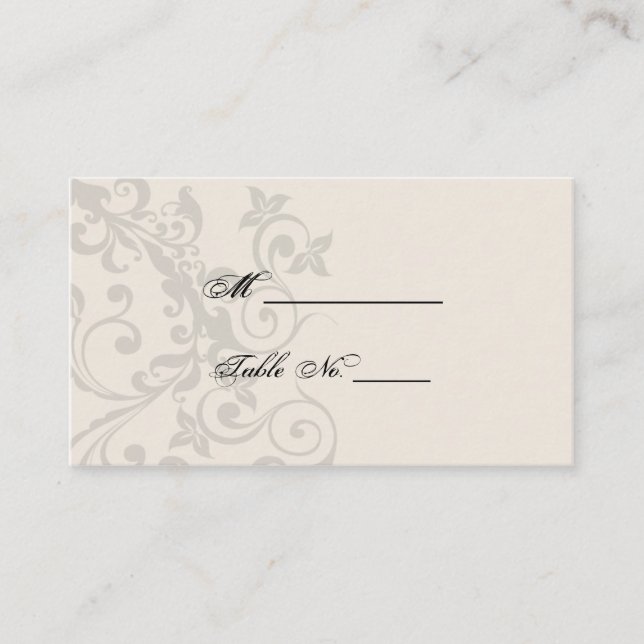 Tarjetas de plaza de Boda de carbón vegetal e Ivor (Anverso)