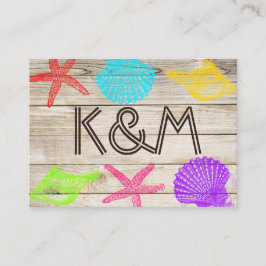 Tarjetas de plaza de Boda de leña de mar
