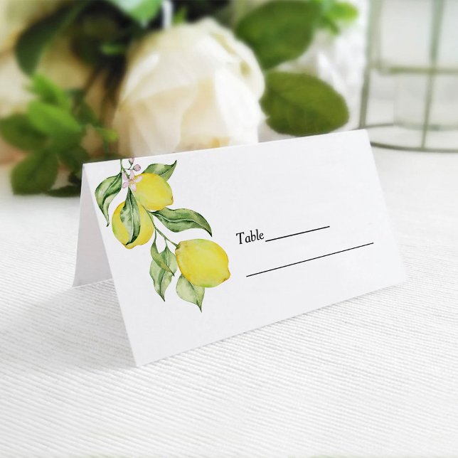 Tarjetas de plaza de boda de limón de verano (Subido por el creador)
