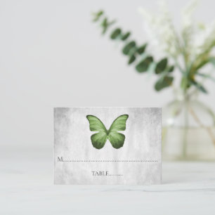 Tarjetas de plaza de Boda de mariposa verde