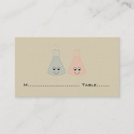 Tarjetas de plaza de Boda de Química Cuta