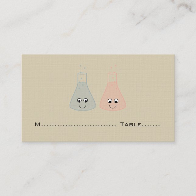 Tarjetas de plaza de Boda de Química Cuta (Anverso)