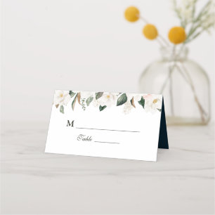 Tarjetas de plaza de boda floral de Magnolia