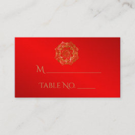 Tarjetas de plaza de Boda indias con flores rojas 