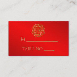 Tarjetas de plaza de Boda indias con flores rojas 