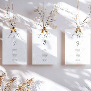 Tarjetas de plaza de Boda Sage Green Script minima
