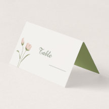 Tarjetas de plaza de mesa de flores rosadas para B