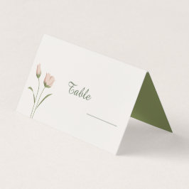 Tarjetas de plaza de mesa de flores rosadas para B
