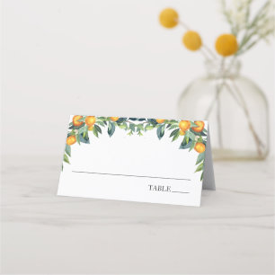 Tarjetas de plaza de nombre de naranja y verde