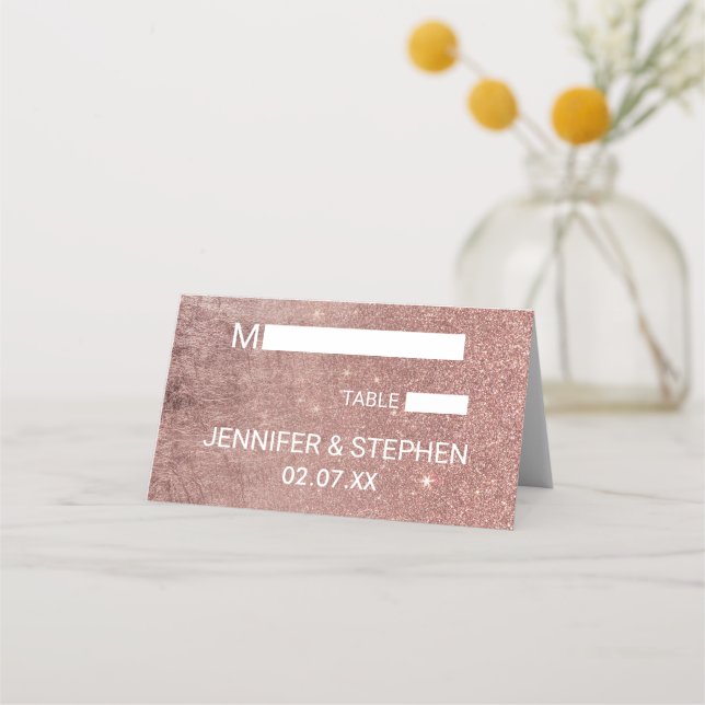 Tarjetas de plaza de Relieve metalizado Rosa Purpu (Anverso)