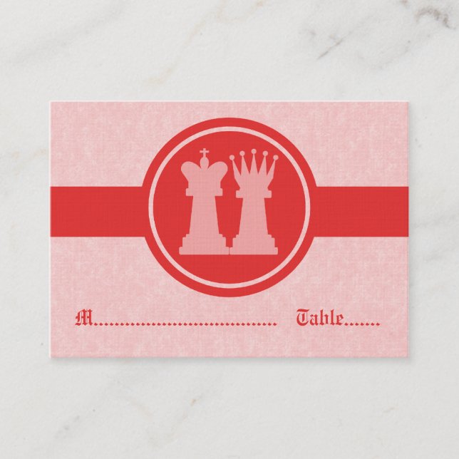 Tarjetas de plaza del Boda del rey del ajedrez y d (Anverso)