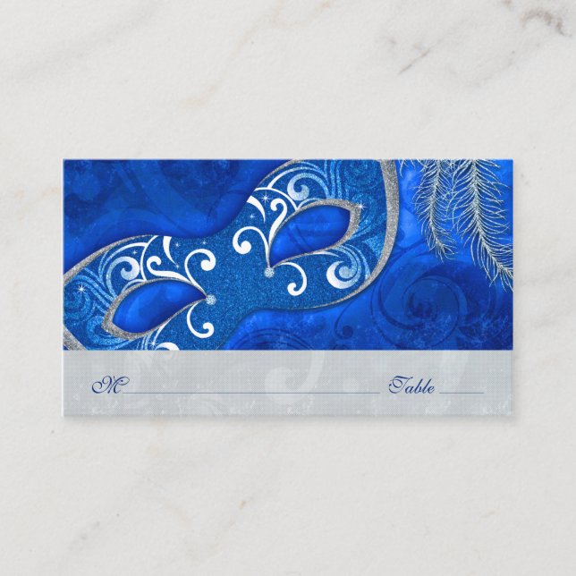 Tarjetas de plaza del Boda Mardi Gras de baile de  (Anverso)