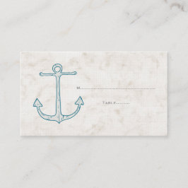 Tarjetas de plaza del Boda Royal Blue Anchor