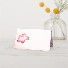 Tarjetas de plaza en blanco del plumeria de sol