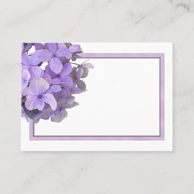 Tarjetas de plaza en blanco Lavender Purple Hydran (Anverso)