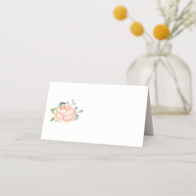 Tarjetas de plaza en blanco para la flor Peach Peo (Anverso)