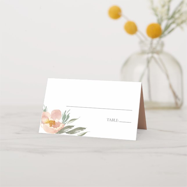 Tarjetas de plaza floral Naranja quemada (Anverso)