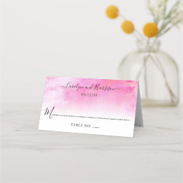 Tarjetas de plaza Ombre Watercolor Boda - Rosa