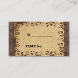 Tarjetas de plaza para Bodas de leña rústica de ca
