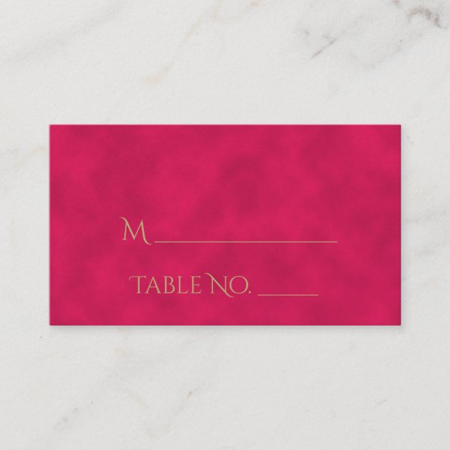 Tarjetas de plaza para Bodas indios con Peacock ro (Anverso)